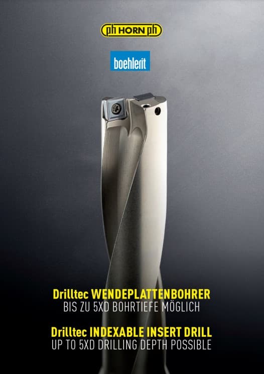 DRILLTEC vendeskærsbore - boring op til 5xD dybde